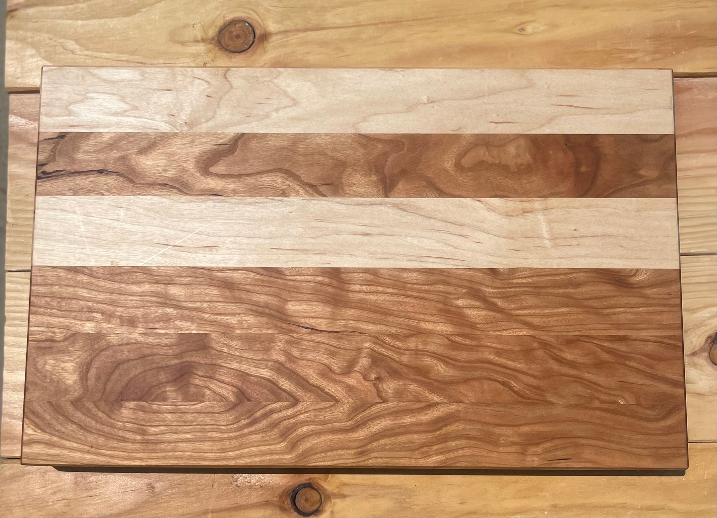 cherry and maple cutting board