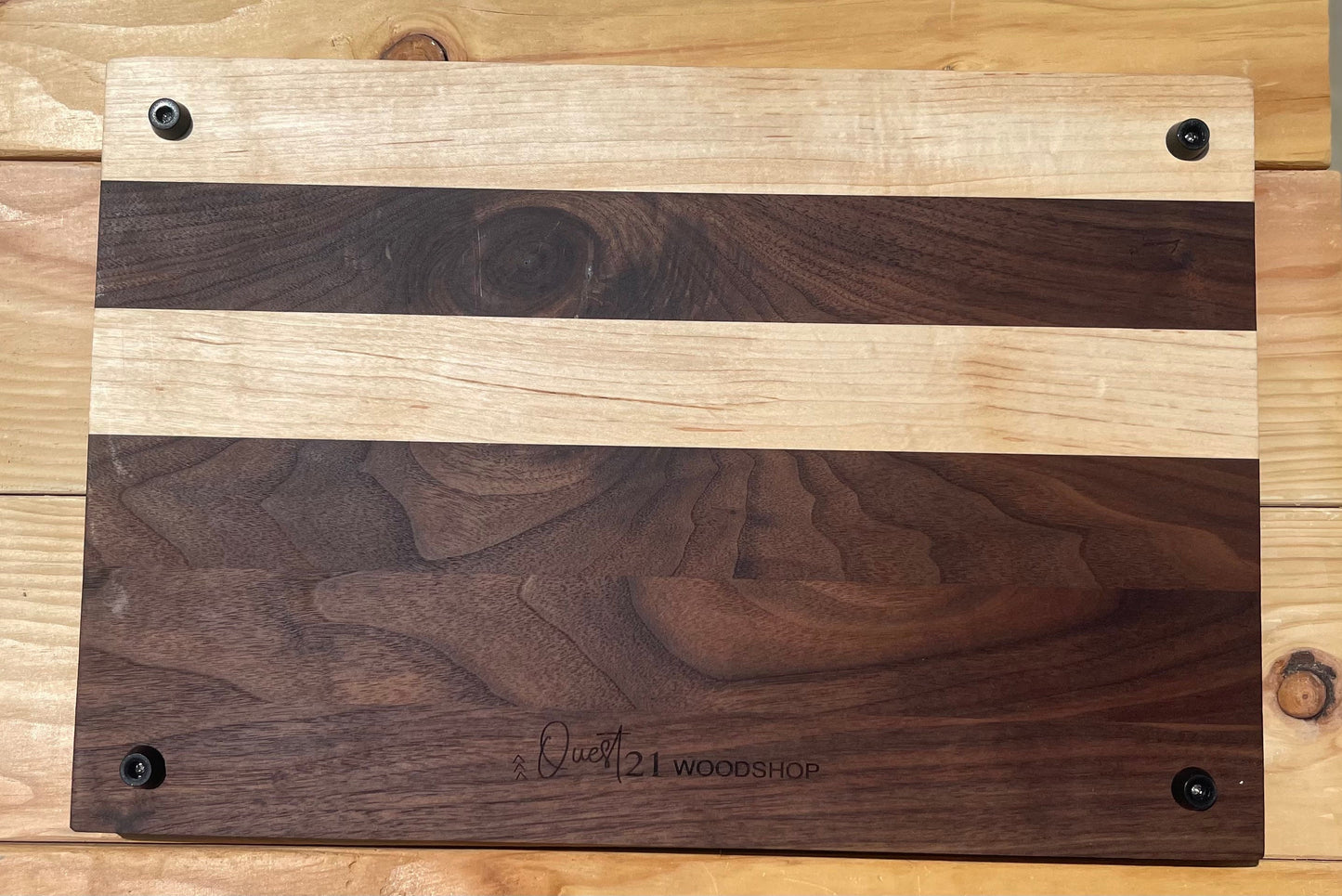 Walnut and Maple cutting board/block/serving tray/charcuterie/hardwood cutting board
