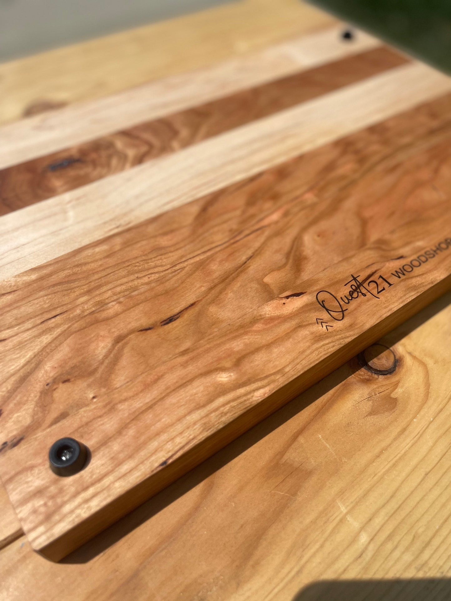 cherry and maple cutting board